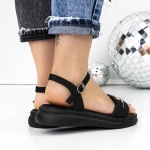 Sandale Dama cu Talpa Joasa 3AW292 Negru » MeiMei.Ro