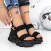 Sandale Dama cu Platforma 3WL260 Negru | Mei