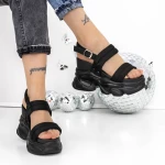 Sandale Dama cu Platforma 3WL260 Negru » MeiMei.Ro