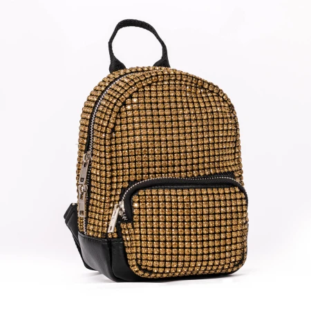 Rucsac Dama 963 Negru-Auriu » MeiMei.Ro