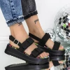 Sandale Dama cu Platforma 3HXS79 Negru | Mei