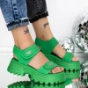 Sandale Dama cu Platforma 3AW306 Verde | Mei