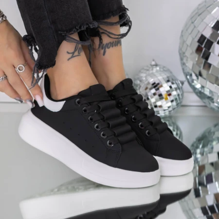 Sneakers Dama 8923 Negru » MeiMei.Ro