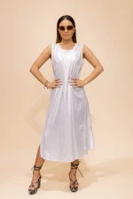 Rochie Dama L3M194 Argintiu » MeiMei.Ro