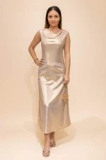 Rochie Dama L3M195 Auriu » MeiMei.Ro