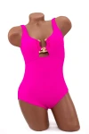 Costum de Baie Dama intreg Y30223 Fucsia | Meina