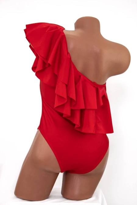 Costum de Baie Dama intreg Y30115 Rosu | Meina » MeiMei.Ro