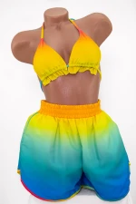 Costum de Baie Dama 4 Piese H55 Multicolor | Meina » MeiMei.Ro