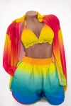 Costum de Baie Dama 4 Piese H55 Multicolor | Meina