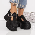 Pantofi cu Platforma 9066-51 Negru | Mei » MeiMei.Ro