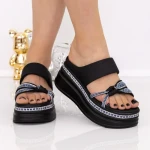 Papuci Dama cu Platforma 018-16 BLACK | MEI