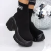 Ghete Dama cu Platforma 3AL26 BLACK | MEI