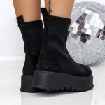 Ghete Dama cu Platforma 3AL78 BLACK | MEI