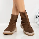 Ghete Dama din piele naturala LF80596-1 CAMEL | MEI