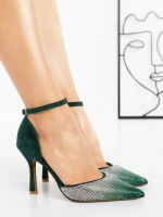 Pantofi Stiletto G1715 GREEN | GALLEVANI