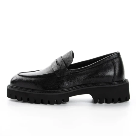 Mocasini Barbati din piele naturala 5NXE23 BLACK | PANTOFUL