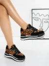 Pantofi Sport Dama din piele naturala 5WZ13 LEOPARD | PANTOFUL