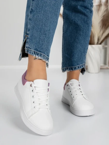 Sneakers Dama A52 WHITE-PURPLE | FASHION