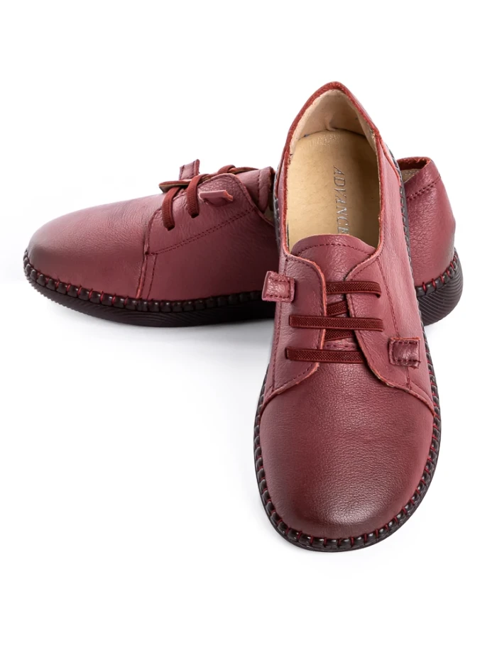 Pantofi Casual Dama din piele naturala D3366B WINE | ADVANCER