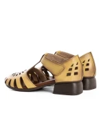 Pantofi Casual Dama din piele naturala 631 YELLOW | ADVANCER