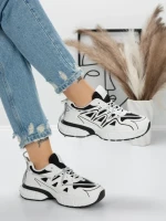 Sneakers Dama YZ229 WHITE-BLACK | SEVEN