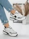 Sneakers Dama Y289 WHITE-BLACK | SEVEN