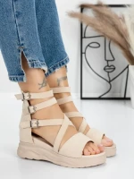 Sandale Dama cu Platforma 3H20 BEIGE | MEI