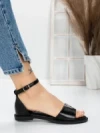 Sandale Dama cu Talpa Joasa 5PT5 BLACK | MEI
