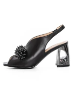 Sandale Dama cu Toc gros KD815-2A Negru » MeiMei.Ro
