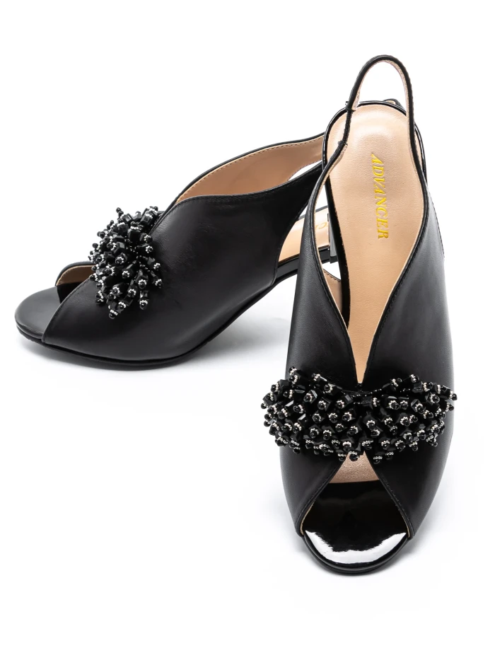 Sandale Dama cu Toc gros KD815-2A Negru » MeiMei.Ro
