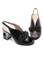 Sandale Dama cu Toc gros KD815-2A Negru » MeiMei.Ro