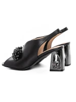Sandale Dama cu Toc gros KD815-2A Negru » MeiMei.Ro