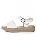 Sandale Dama din piele naturala 246611T CREAM | FORMAZIONE