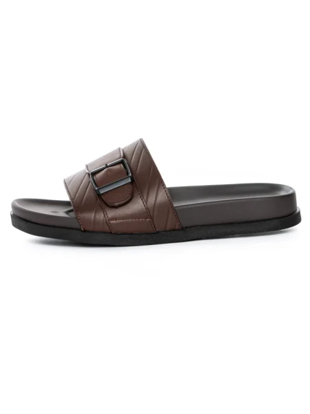 Papuci Barbati din piele naturala S11112 BROWN | ADVANCER