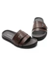 Papuci Barbati din piele naturala S11112 BROWN | ADVANCER