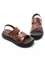 Sandale Barbati din piele naturala 72008 BROWN | ADVANCER