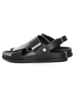 Sandale Barbati din piele naturala S12125 BLACK | ADVANCER