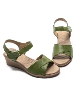 Sandale Dama din piele naturala 22002S GREEN | FORMAZIONE