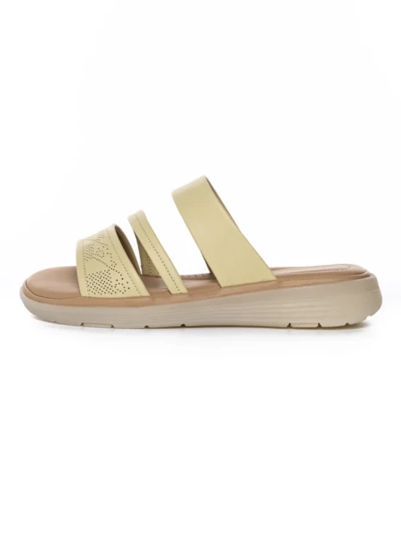 Papuci Dama din piele naturala 33191 YELLOW | FORMAZIONE