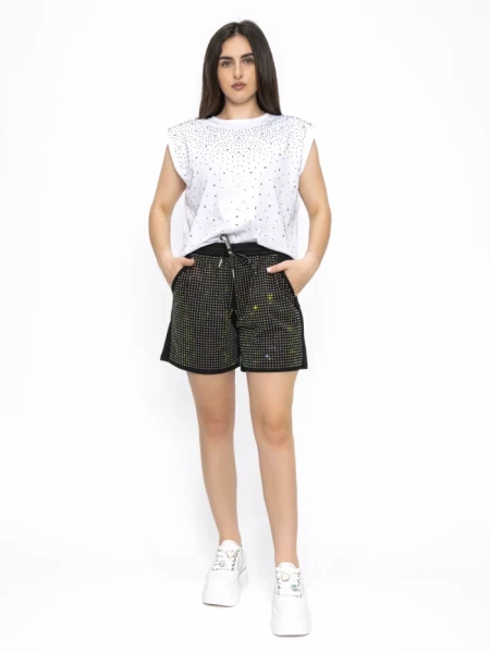 Pantaloni Scurti Dama WH-9398 NEGRU | KIKIRIKI