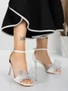 Sandale Dama cu Toc Subtire 5XKK22 WHITE | MEI