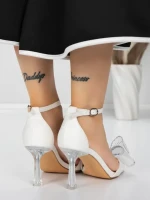 Sandale Dama cu Toc Subtire 5XKK22 WHITE | MEI