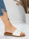 Papuci Dama cu Talpa Joasa 5PT9 WHITE | MEI