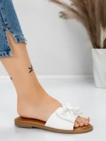 Papuci Dama cu Talpa Joasa 5PT9 WHITE | MEI