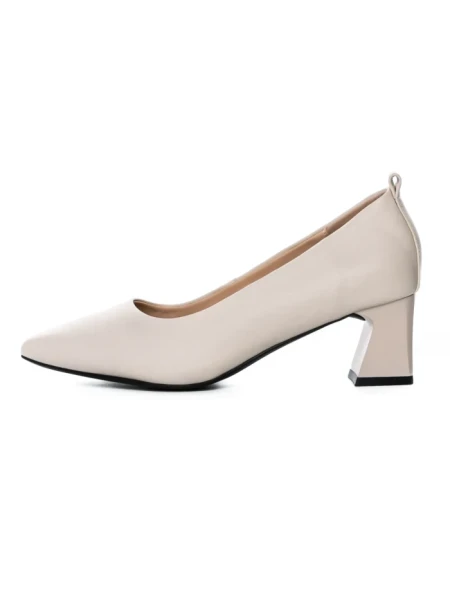 Pantofi cu Toc gros 267678 Crem | Formazione