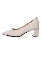 Pantofi cu Toc gros 267678 Crem | Formazione