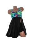 Costum de baie dama Y30220 VERDE-NEGRU | MEINA