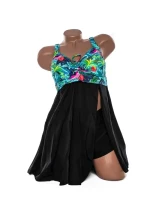 Costum de baie dama Y30220 VERDE-NEGRU | MEINA