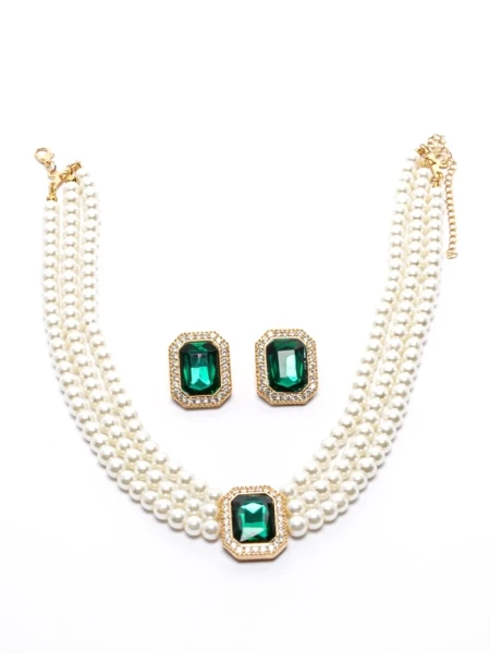 Set Colier + Cercei CLR011 VERDE | MEI