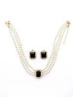 Set Colier + Cercei CLR011 NEGRU | MEI